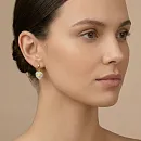 Серьги из желтого золота с бриллиантами