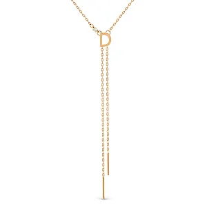 Колье из красного золота с фианитом