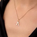 Подвеска из красного золота с фианитами