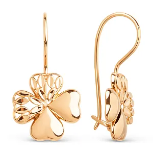 Серьги из красного золота
