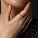 Кольцо из красного золота с фианитами