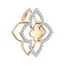 Подвеска из красного золота с фианитами