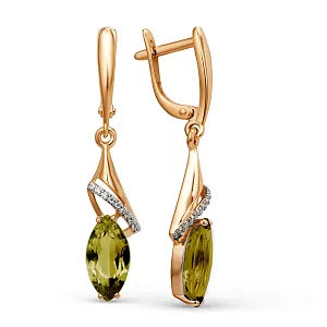 Серьги из красного золота