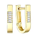 Серьги из желтого золота с бриллиантами