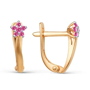 Серьги из красного золота