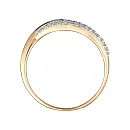 Кольцо из красного золота с фианитами