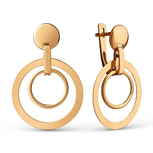 Серьги из красного золота