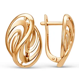 Серьги из красного золота