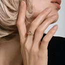 Кольцо из красного золота с фианитами