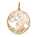 Подвеска из красного золота с фианитами