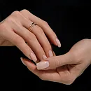 Кольцо из красного золота с фианитами