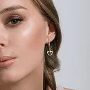 Серьги из красного золота с фианитами