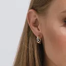 Серьги из красного золота с фианитами