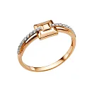 Кольцо из красного золота с фианитами