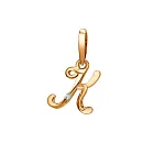 Подвеска из красного золота с фианитом