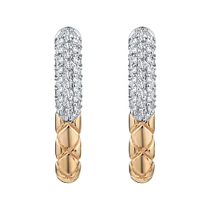 Серьги из красного золота с фианитами