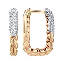 Серьги из красного золота с фианитами