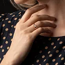 Кольцо из красного золота с фианитами