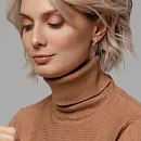 Серьги из красного золота с фианитами