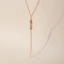 Подвеска из красного золота с фианитами