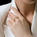 Кольцо из красного золота с фианитами