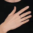 Кольцо из красного золота с фианитами