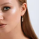 Серьги из красного золота с фианитами