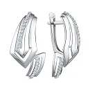 Серьги из белого золота с бриллиантами