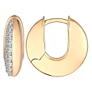 Серьги из красного золота с фианитами