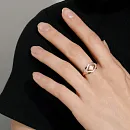 Кольцо из красного золота с фианитами