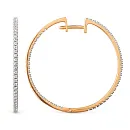 Серьги из красного золота с фианитами