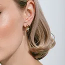 Серьги из красного золота с фианитами