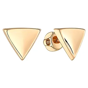 Серьги пусеты из красного золота