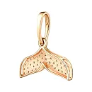 Подвеска из красного золота с фианитами