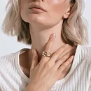 Кольцо из красного золота с фианитами