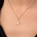 Подвеска из красного золота с фианитами