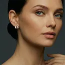 Серьги из красного золота с бриллиантами