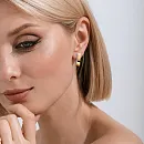 Серьги из красного золота с фианитами