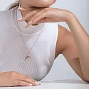 Подвеска из красного золота с фианитом