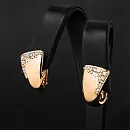 Серьги из красного золота с фианитами