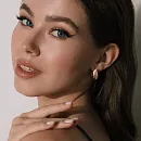 Серьги из красного золота с фианитами