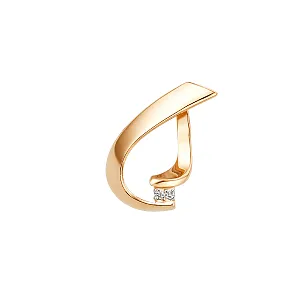 Подвеска из красного золота с фианитами