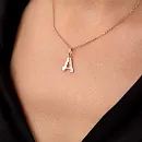 Подвеска из красного золота с фианитами