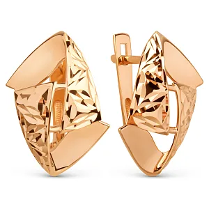 Серьги из красного золота