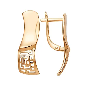 Серьги из красного золота