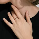 Кольцо из красного золота с фианитами