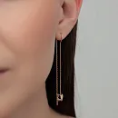 Серьги продевки из красного золота