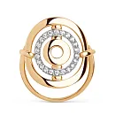 Кольцо из красного золота с фианитами