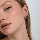 Серьги из красного золота с фианитами