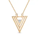 Колье из красного золота с фианитом